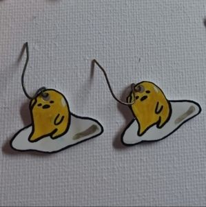 4/$60 New Gudetama Egg Pair of Earrings - Hand-Made